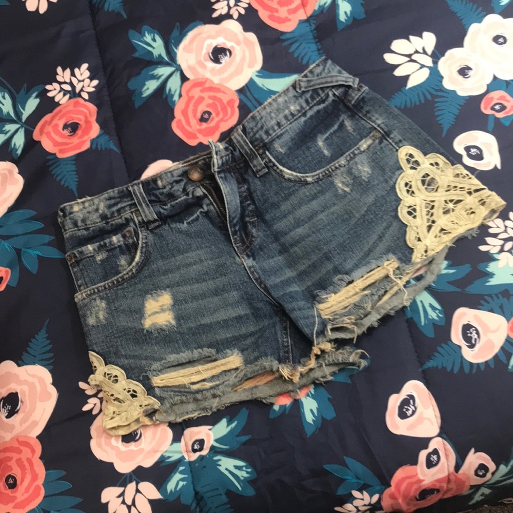 Free People Jean shorts